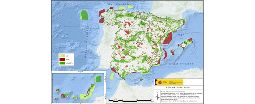 Mapa de la Red Natura en España