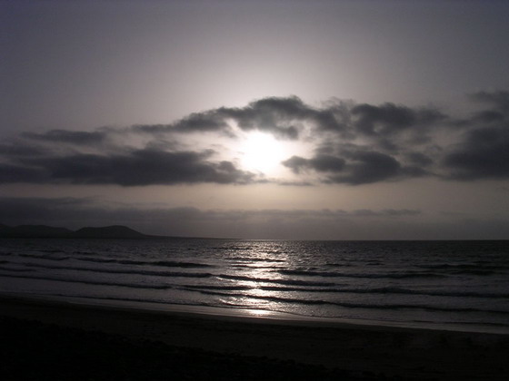 Atardecer sobre el mar en Famara (Lanzarote)