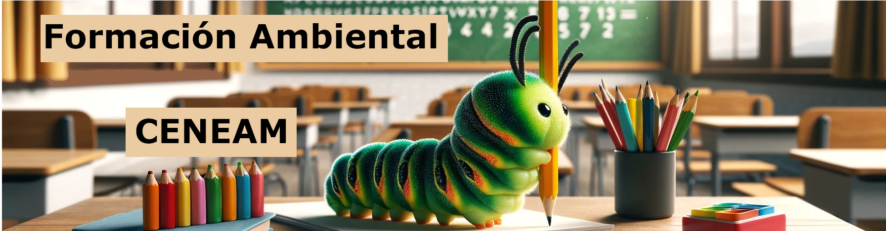 Programa de Formación Ambiental del CENEAM (oruga de macaón) [J.Ara]