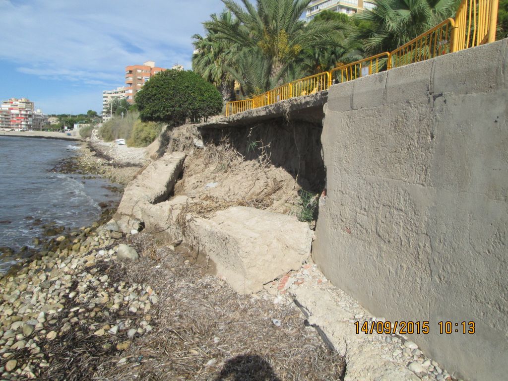 Obra de emergencia para reparar los daños producidos por los temporales de los meses de septiembre y octubre de 2015
