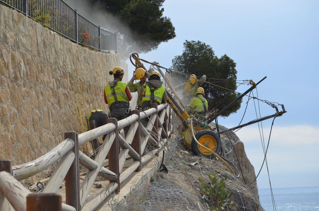 Obras de emergencia para la reparación de los daños producidos por los temporales del 16 al 22 de enero de 2017 en las costas españolas del litoral mediterráneo.