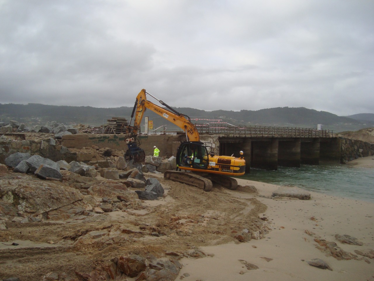 Playas Baldaio. Avería en la estructura