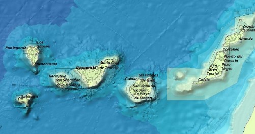 Mapa de litoral canario