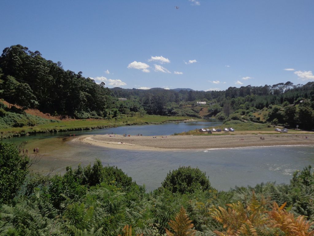 Zona de baño en la desembocadura de la reserva natural fluvial Río Porcia