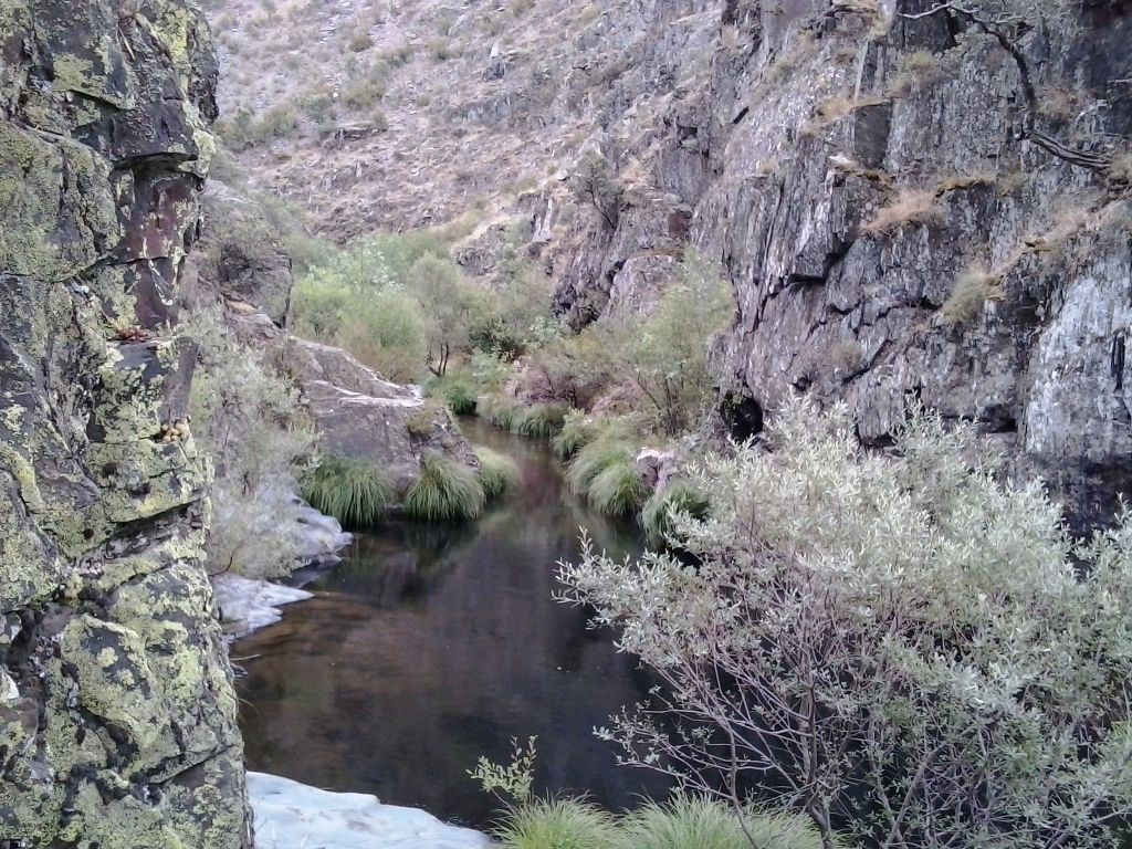 El río se abre paso entre los cañones de piedra en la reserva natural fluvial Río Jaramilla