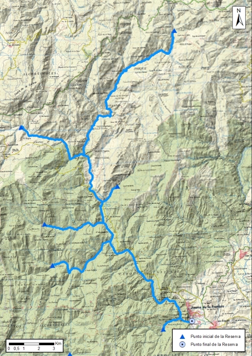 Mapa detalle Alto Hozgarganta