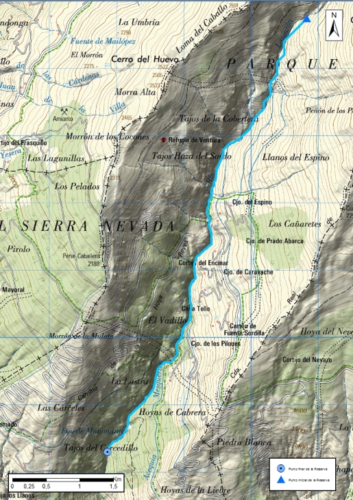 Mapa detalle Alto y Medio Lanjarón 