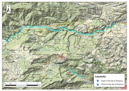 Mapa detalle Río Brugent 