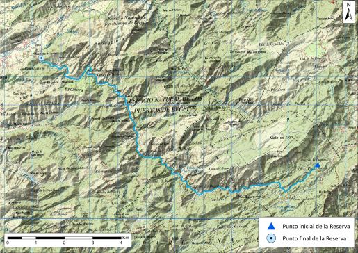 Mapa detalle Río Ulldemó en cabecera