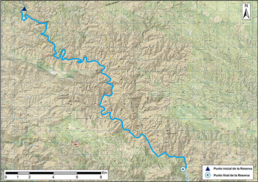 Mapa detalle río Cuzna 