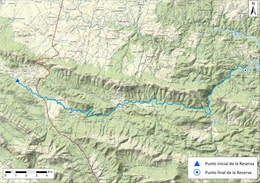 Mapa detalle Río Montoro