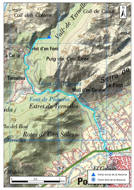 Detalle mapa Torrent de Ternelles