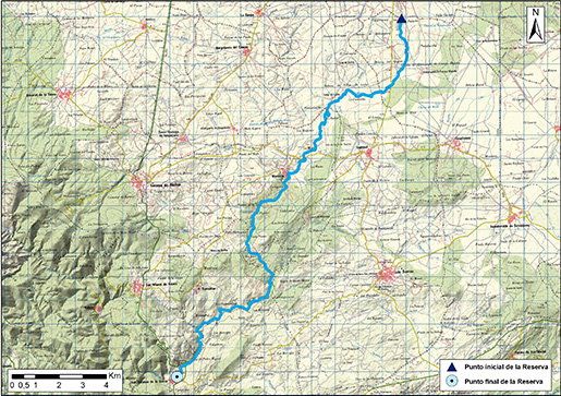 Mapa detalle Río Alagón
