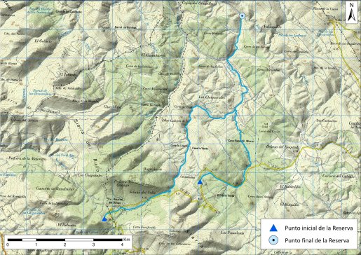 Detalle mapa río Mesto