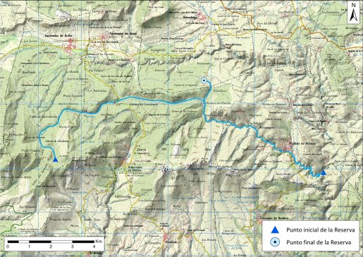 Mapa detalle Río Pelagallinas