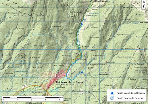 Mapa detalle Alto Arlanza (hasta Quintanar de la Sierra ) y afluentes