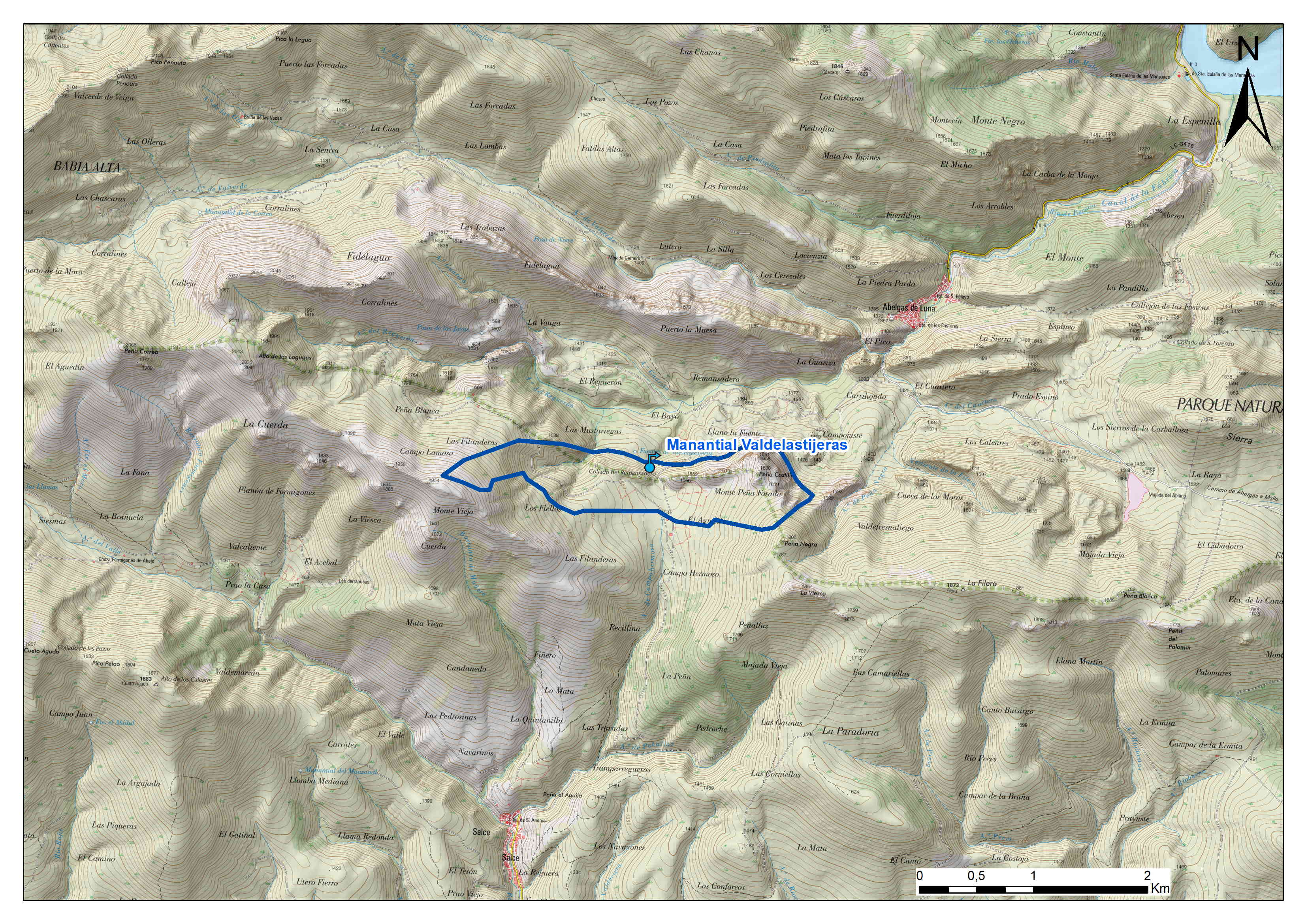 Mapa detalle Manadero del Bornova
