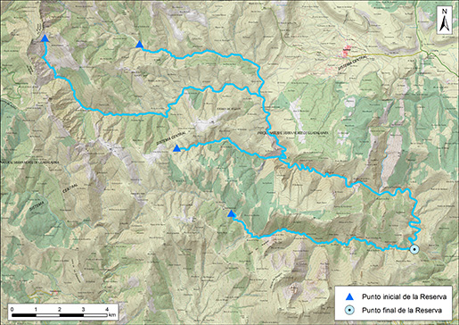 Mapa detalle Río Sorbe