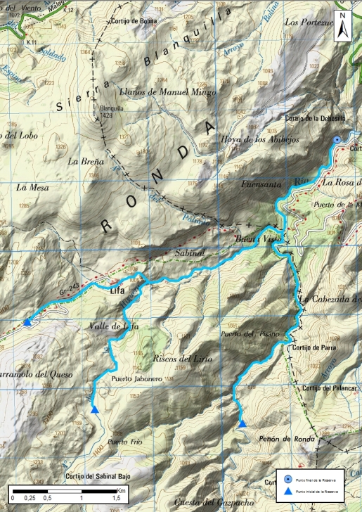 Mapa detalle Alto Turon