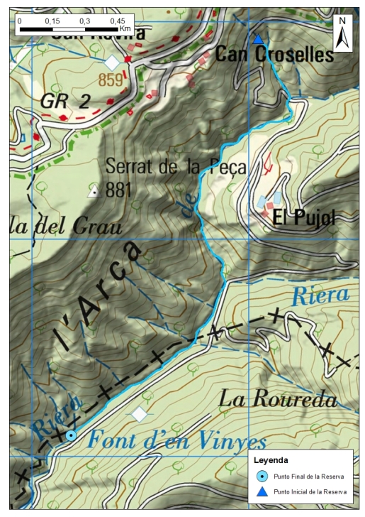 Mapa detalle Riera de Picamena 