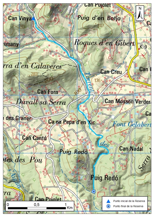 Detalle mapa Torrent des Verger - Jondal