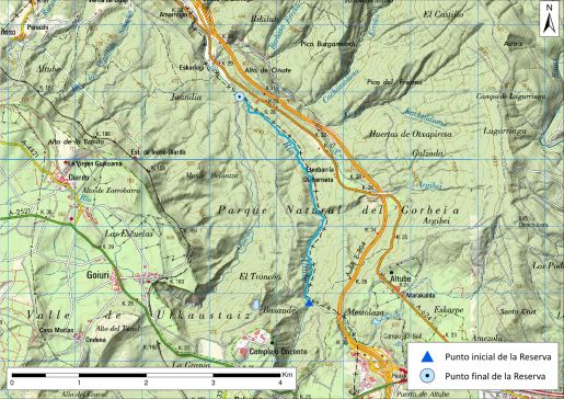 Detalle mapa río Altube