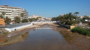 Vista del río Oro a su paso por Melilla