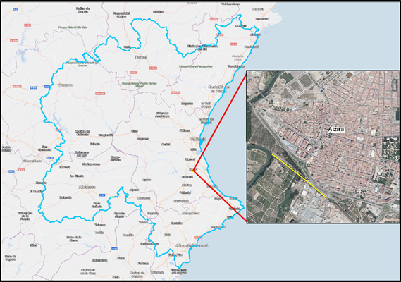 Emplazamiento del proyecto respecto a la DHJ