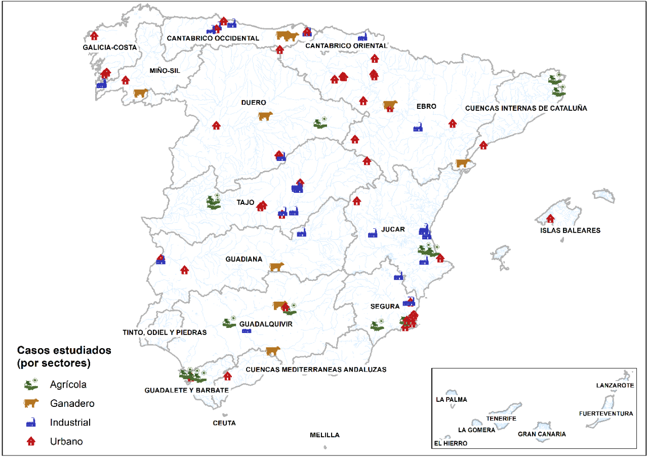Mapa programas piloto adaptación al riesgo de inundación