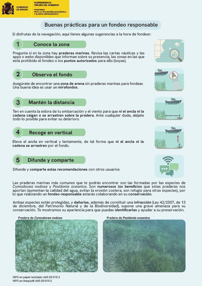 Buenas prácticas para un fondeo responsable