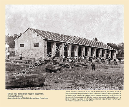 Edificio para depósito de maderas elaboradas.
Pradera de Navalhorno.
Macario García, hacia 1880-1885. Col. particular Pedro Heras.