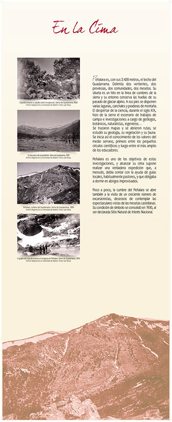 En la cima: Peñalara es, con sus 2428 metros, el techo del Guadarrama. Históricamente ha sido el escenario de trabajos de campo e investigaciones científicas. Con el paso del tiempo, se abre también a la visita de un creciente número de excursionistas.