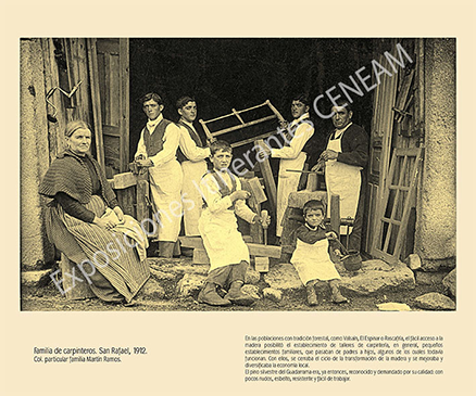 Familia de carpinteros. San Rafael, 1912.
Col. particular familia Martín Ramos.