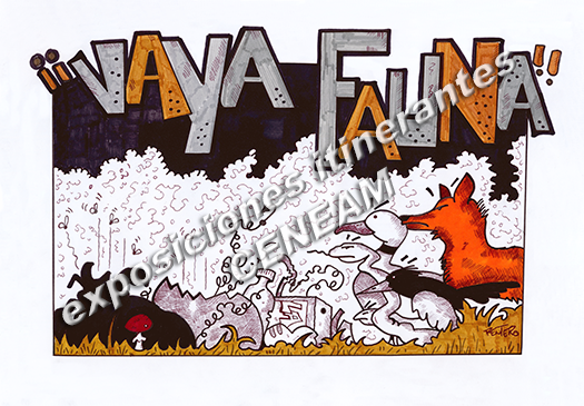 Exposición de viñetas Vaya Fauna. Cartel de presentación