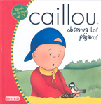 Imagen de Caillou con un pájaro en la mano