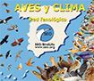 Aves y clima : Mapa de España rodeado de aves