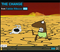 The change. Imagen de un hombre en dibujos animados