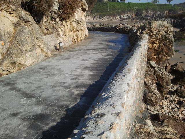 Obras en la playa de la Palombina