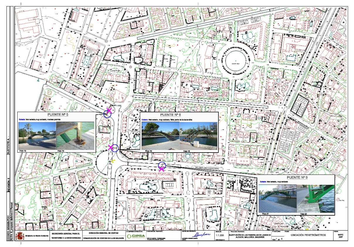 Plano situación pasarelas