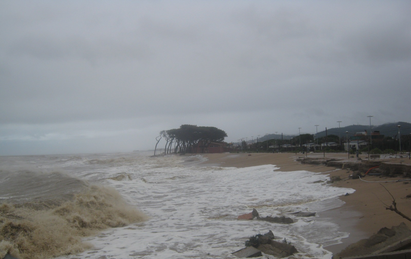 Imagen de temporal en la costa