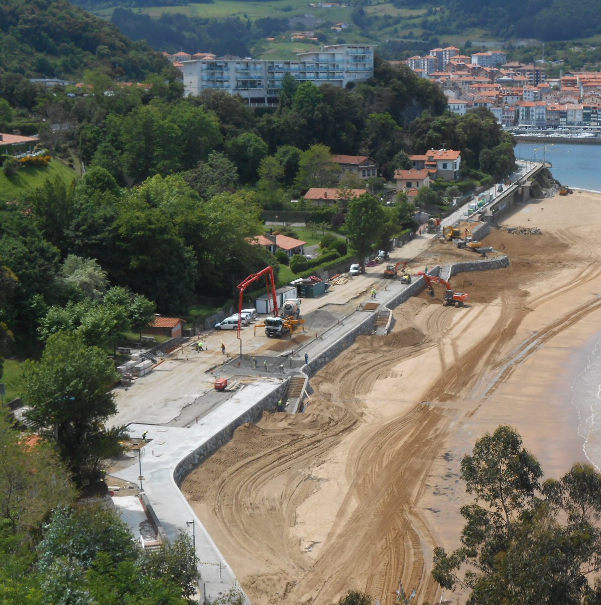 Reconstrucción del paseo marítimo de Karraspio. Vista general