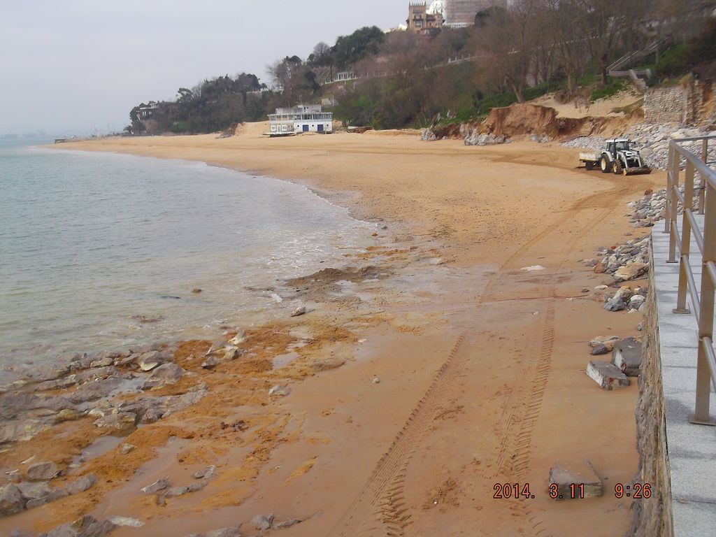 Playa de la Magdalena. Reposición arena