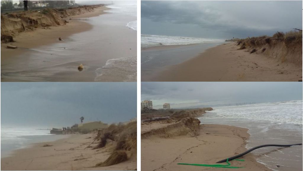 Daños por temporales de 2017 - Playas El Saler y Paseo marítimo de la Garrofera en Valencia