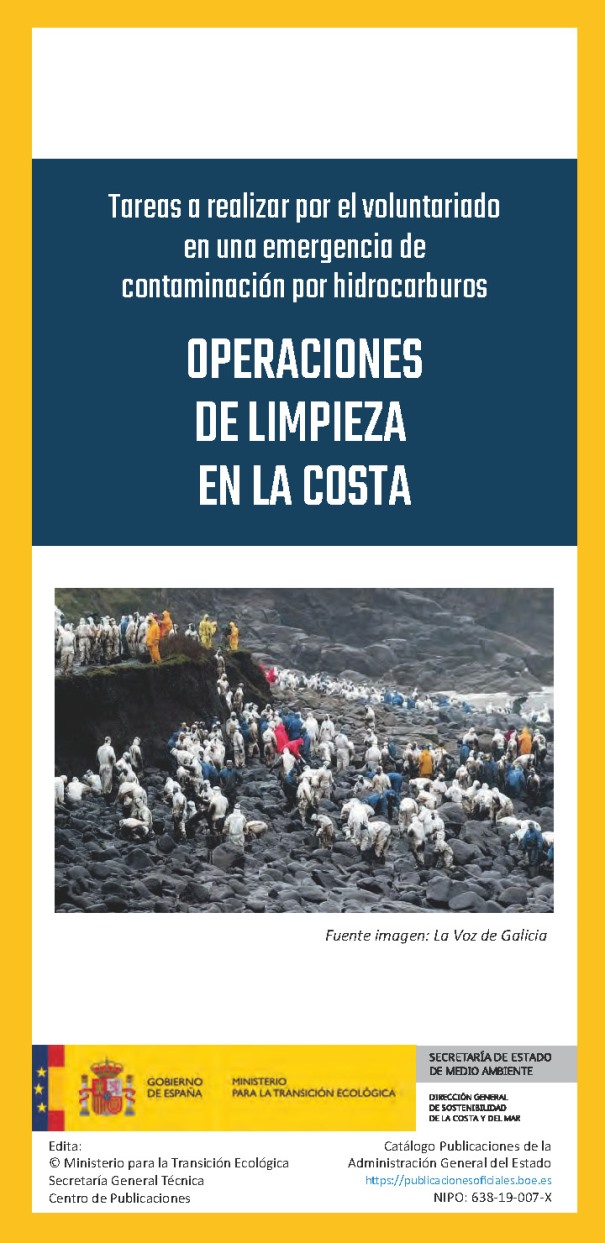 Tríptico-Operaciones de limpieza en la costa