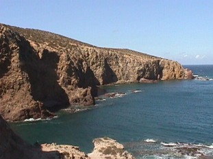 Acantilado en las Islas Chafarinas