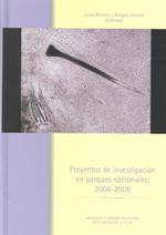 Portada del Libro Proyectos de investigación en parques nacionales 2006-2009