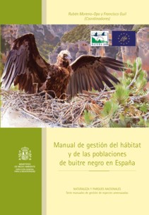 Portada del libro "Manual de gestión del hábitat y de las poblaciones de buitre negro en España"