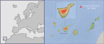 Mapa de localización del Parque Nacional del Teide