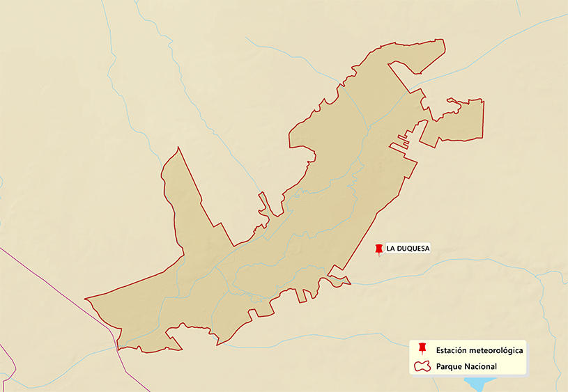 Estaciones meteorológicas en el Parque Nacional de las Tablas de Daimiel
