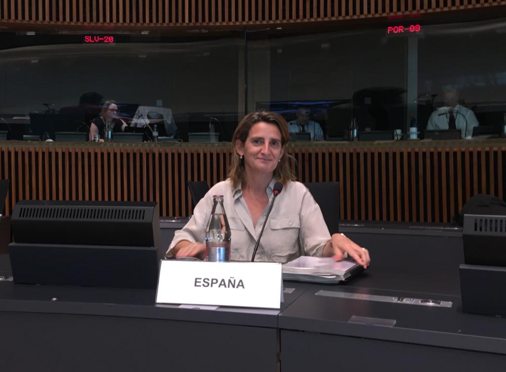 20210611 Teresa Ribera durante el Consejo de Ministros de Energía de la UE